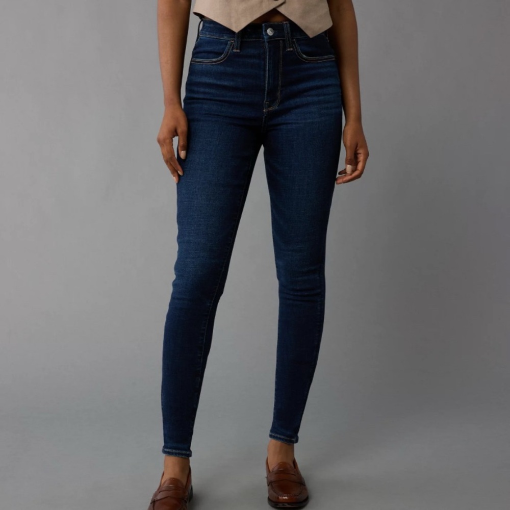 American Eagle Outfitters High Rise Dark Blue Jeans